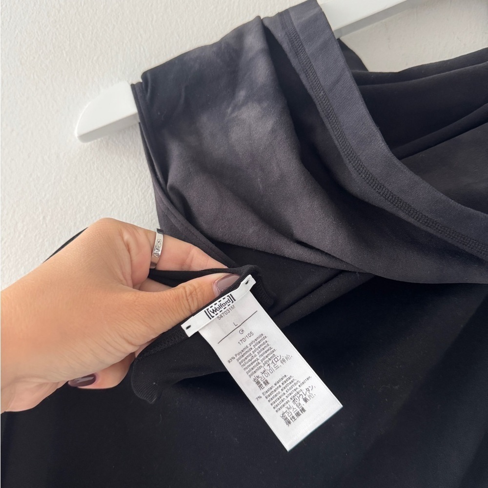 WOLFORD Cowlneck Sleeveless Maxi Dress in Black Fusion L - Picture 5 of 5
